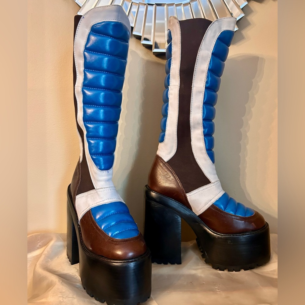 Jeffrey Campbell DIRT BIKE Style Platform Boots